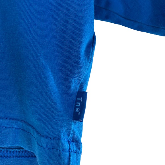 Aritzia Crop T-Shirts Tee Crew Short Sleeve Sizes S/XS Blue Lime - Picture 6 of 6